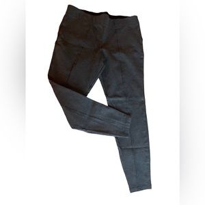 AVA & VIV Dark Heather Gray Woman’s High Waisted Pull On Ponte Pants